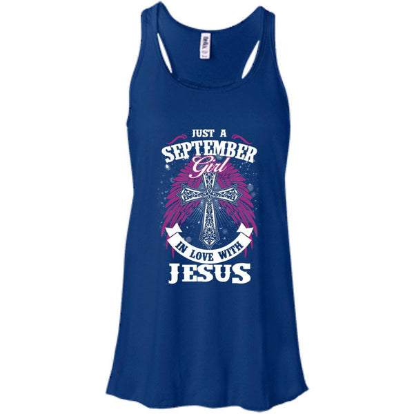 Christian Jesus T shirts Just A September Girl In Love With Jesus Hoodies Sweatshirts