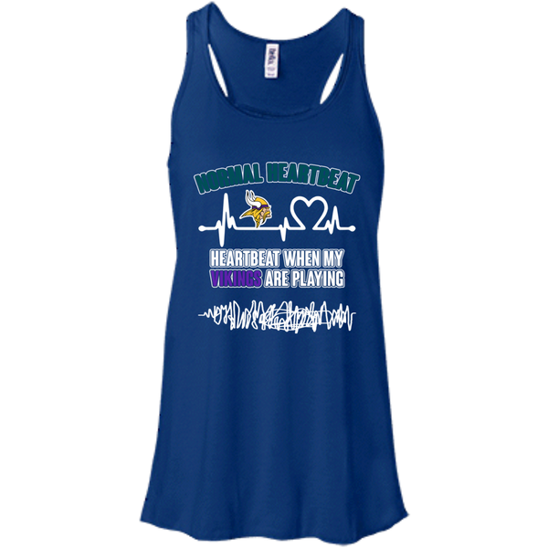 Minnesota Vikings T shirts Heartbeat When My Vikings Playing Hoodies Sweatshirts