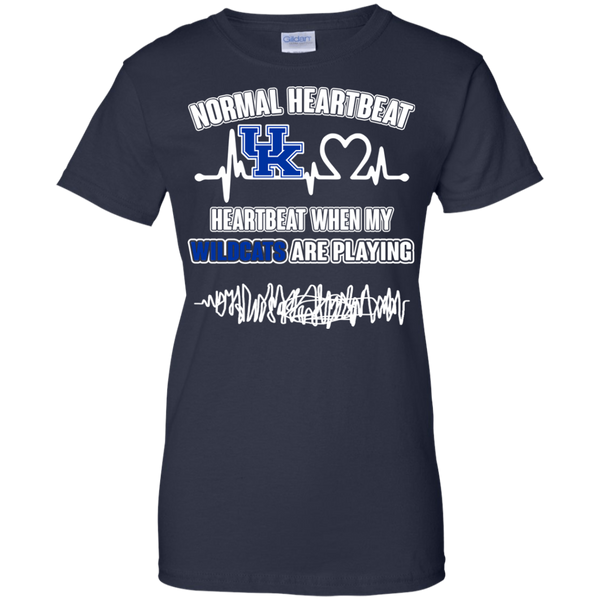 Kentucky Wildcats T shirts Heartbeat When My Wildcats Playing Hoodies Sweatshirts