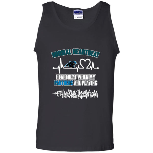 Carolina Panthers T shirts Heartbeat When My Panthers Playing Hoodies Sweatshirts