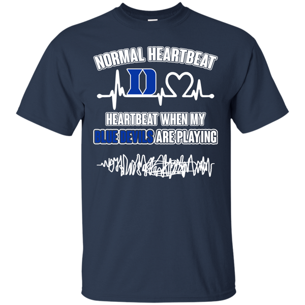 Duke Blue Devils T shirts Heartbeat When My Devils Playing Hoodies Sweatshirts