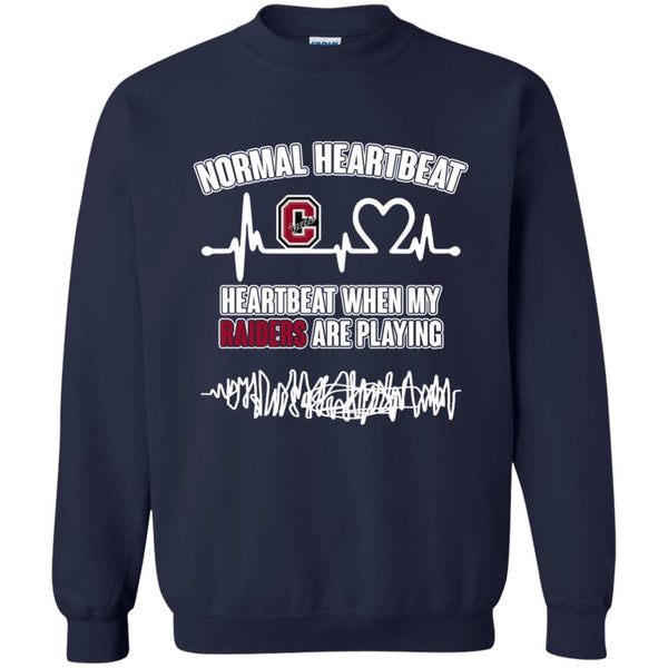 Colgate Raiders T shirts Heartbeat When My Raiders Playing Hoodies Sweatshirts