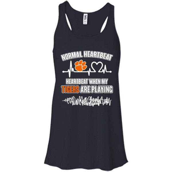 Clemson Tigers T shirts Heartbeat When My Tigers Playing Hoodies Sweatshirts