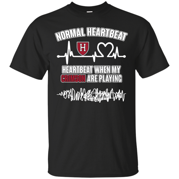 Harvard Crimson T shirts Heartbeat When My Crimson Playing Hoodies Sweatshirts