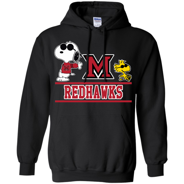Miami (OH) Redhawks T shirts Snoopy Hoodies Sweatshirts