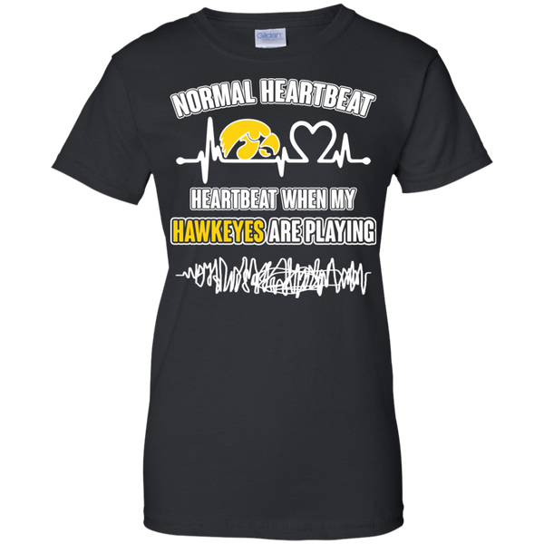Iowa Hawkeyes T shirts Heartbeat When My Hawkeyes Playing Hoodies Sweatshirts