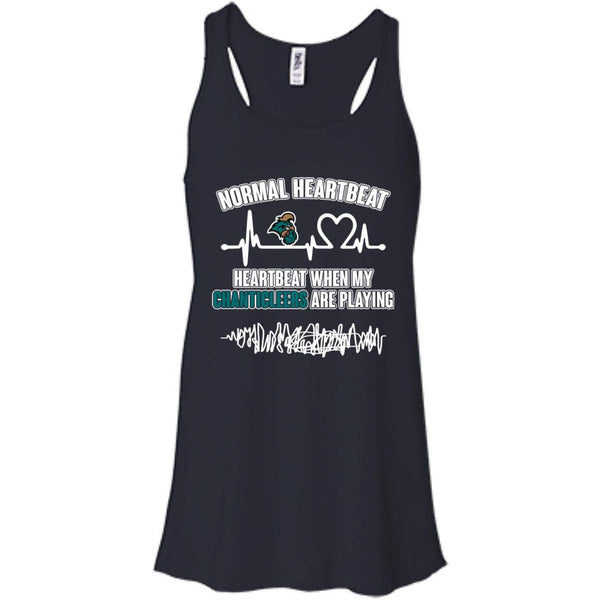 Coastal Carolina Chanticleers T shirts Heartbeat When My Chanticleers Playing Hoodies Sweatshirts