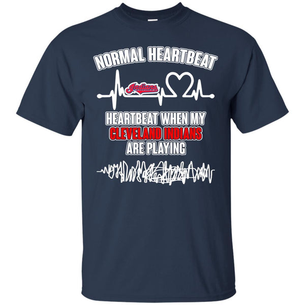 Cleveland Indians T shirts Heartbeat When My Cleveland Indians Playing Hoodies Sweatshirts