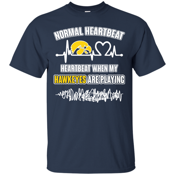 Iowa Hawkeyes T shirts Heartbeat When My Hawkeyes Playing Hoodies Sweatshirts