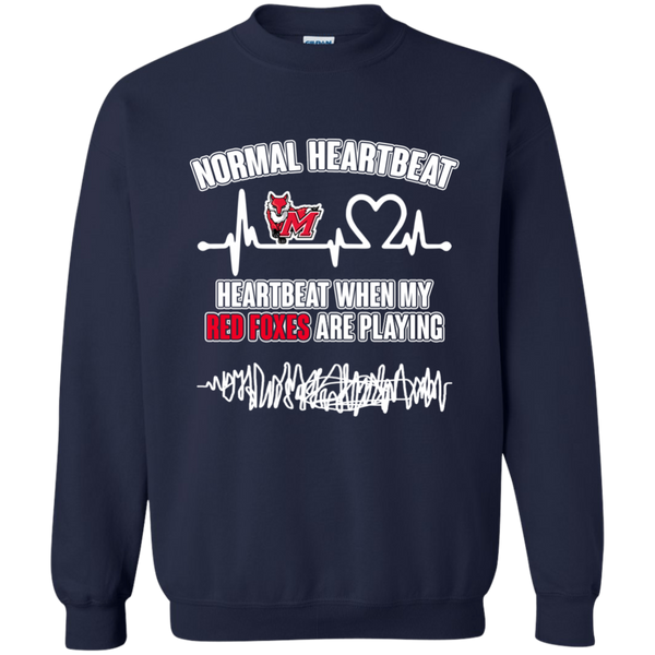 Marist Red Foxes T shirts Heartbeat When My Red Foxes  Playing Hoodies Sweatshirts