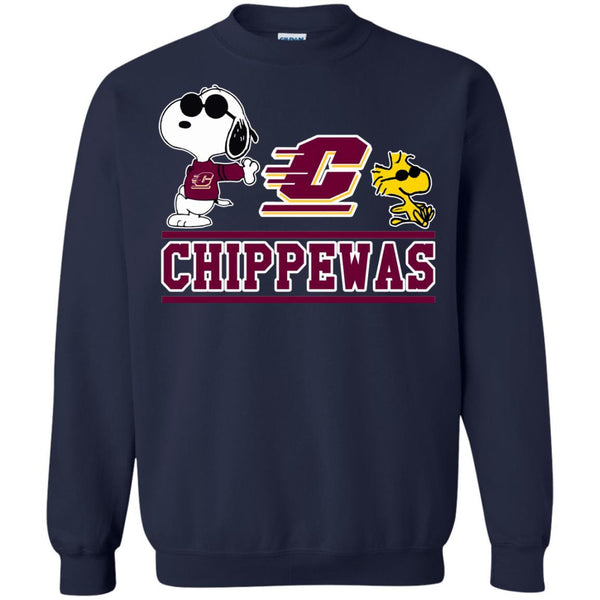 Central Michigan Chippewas T shirts Snoopy Hoodies Sweatshirts