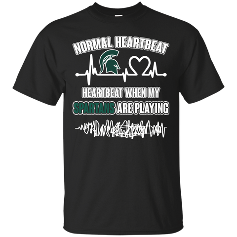 Michigan State Spartans T shirts Heartbeat When My Spartans Playing Hoodies Sweatshirts