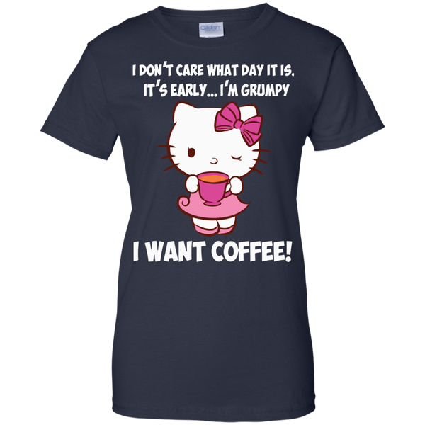 Hello Kitty T shirts I Want Coffee Hoodies Sweatshirts