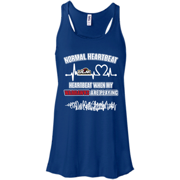 Louisiana Monroe Warhawks T shirts Heartbeat When My Warhawk Playing Hoodies Sweatshirts