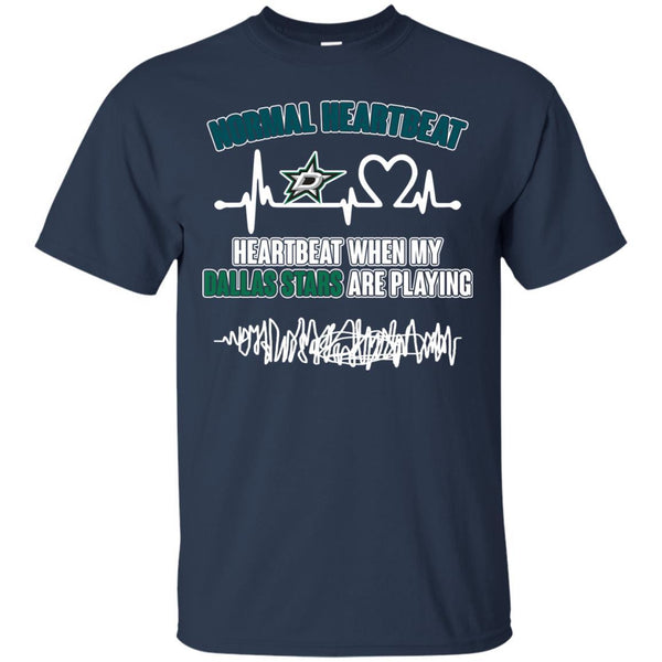 Dallas Stars T shirts Heartbeat When My Dallas Stars Playing Hoodies Sweatshirts