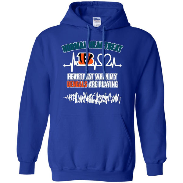 Cincinnati Bengals T shirts Heartbeat When My Bengals Playing Hoodies Sweatshirts
