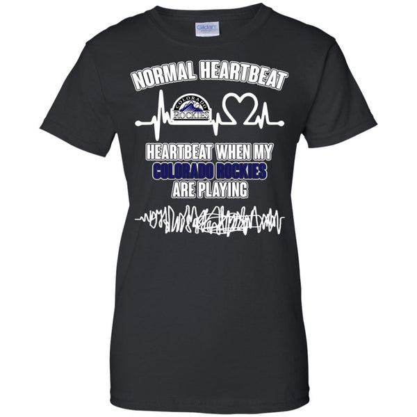 Colorado Rockies T shirts Heartbeat When My Colorado Rockies Playing Hoodies Sweatshirts