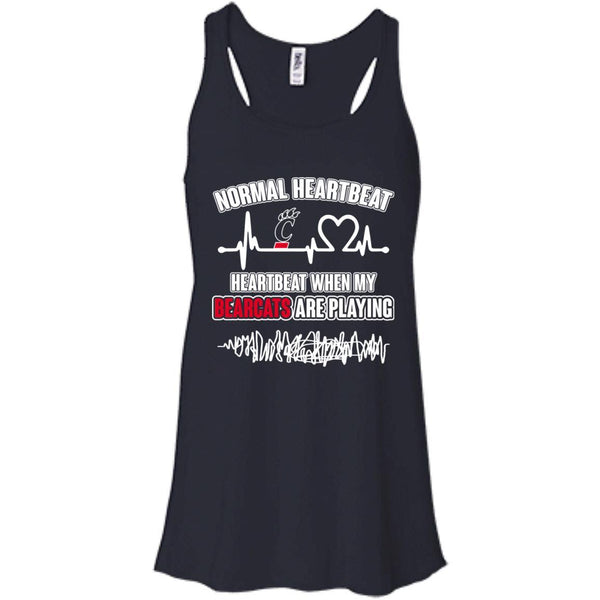 Cincinnati Bearcats T shirts Heartbeat When My Bearcats Playing Hoodies Sweatshirts