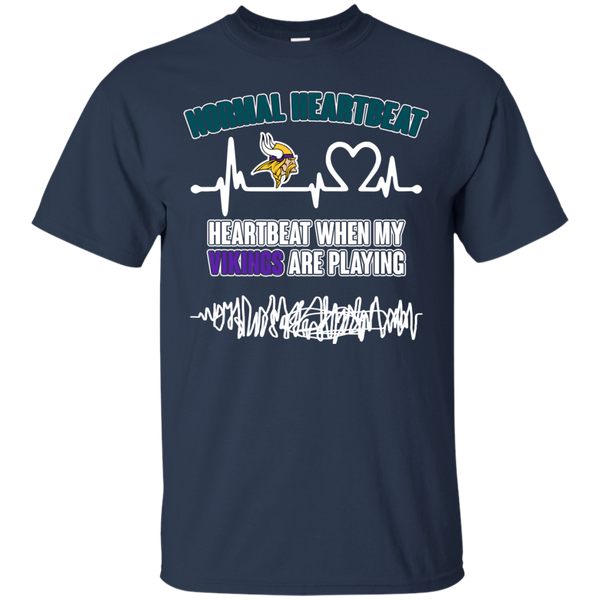 Minnesota Vikings T shirts Heartbeat When My Vikings Playing Hoodies Sweatshirts