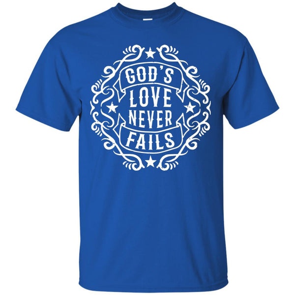 Christian Jesus T shirts God's Love Never Fails Hoodies Sweatshirts