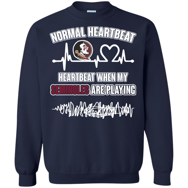 Florida State Seminoles T shirts Heartbeat When My Seminoles Playing Hoodies Sweatshirts