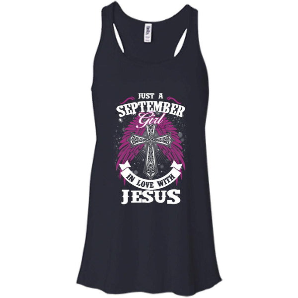 Christian Jesus T shirts Just A September Girl In Love With Jesus Hoodies Sweatshirts