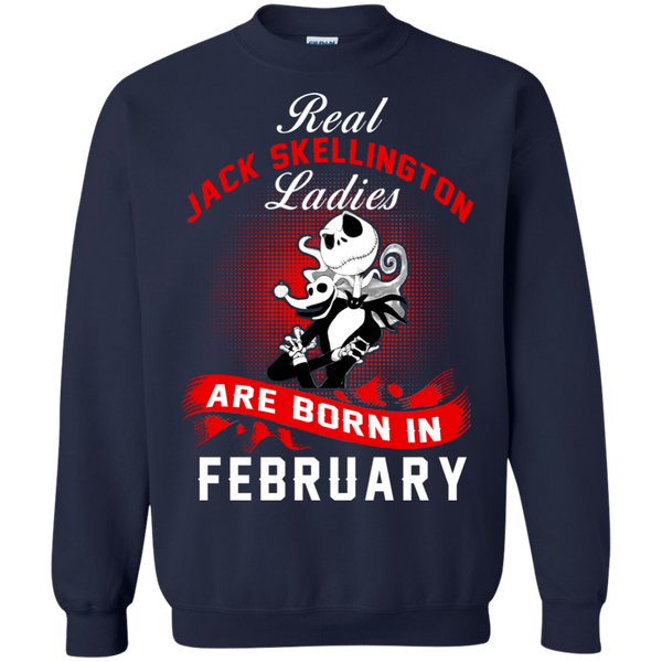 Jack Skellington T shirts Real Jack Skellington Ladies Born In February Hoodies Sweatshirts