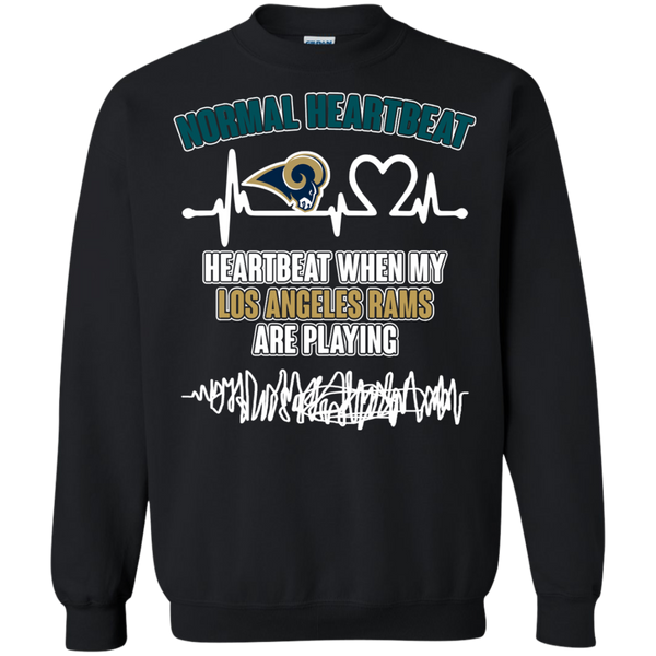 Los Angeles Rams T shirts Heartbeat When My Los Angeles Rams Playing Hoodies Sweatshirts