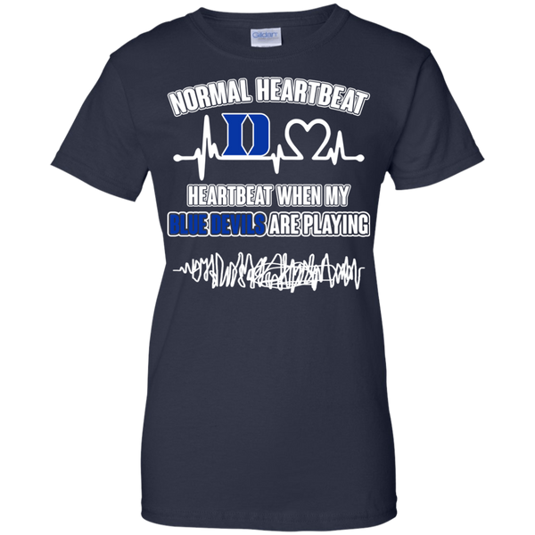 Duke Blue Devils T shirts Heartbeat When My Devils Playing Hoodies Sweatshirts