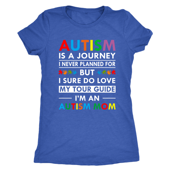Autism Is A Journey Autism Mom Tri-blend Shirt - Teecify