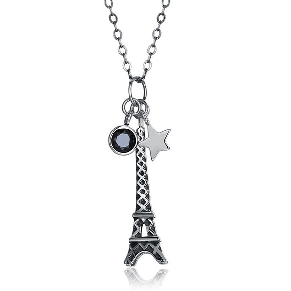 S925 Silver Necklace Fashion Personality Tower Necklace