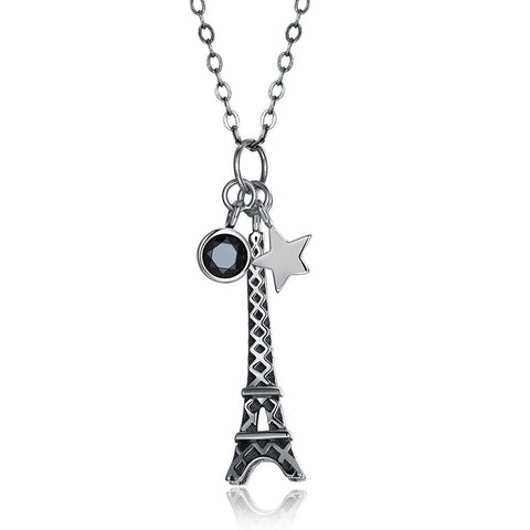 S925 Silver Necklace Fashion Personality Tower Necklace
