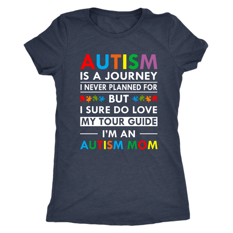 Autism Is A Journey Autism Mom Tri-blend Shirt - Teecify