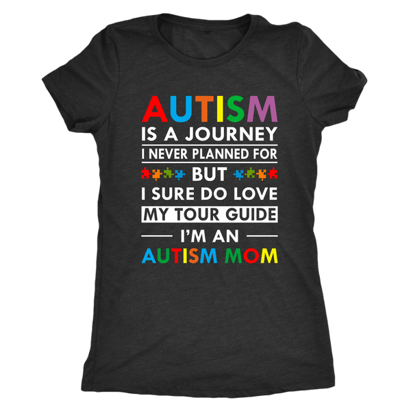 Autism Is A Journey Autism Mom Tri-blend Shirt - Teecify